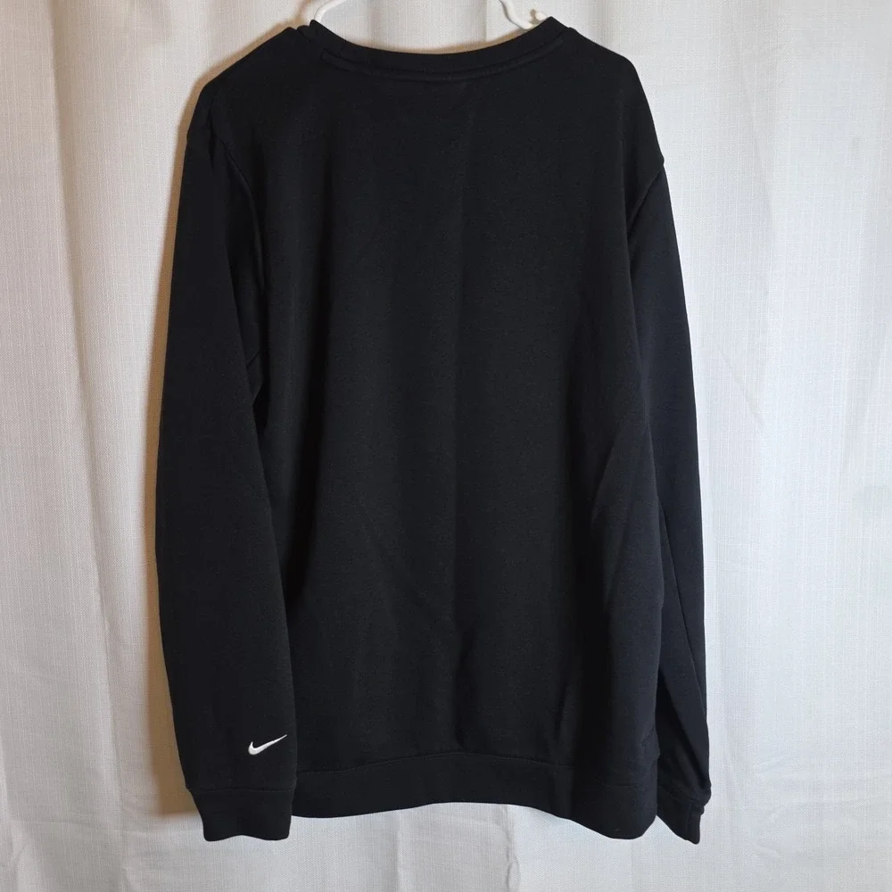 Nike Track Club Crewneck Sweatshirt Men's Large Black Dri-FIT Fleece